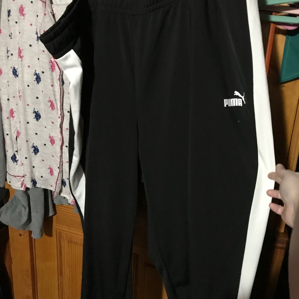 Puma Black and White Track Pants